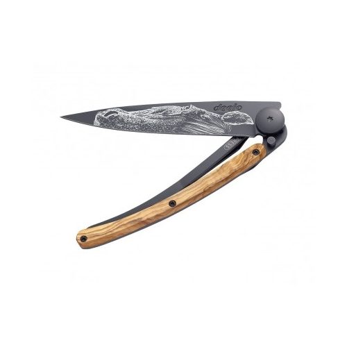 Deejo Black Olive Wood Thoroughbred Knife 